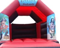Pirate Bouncy Castle Hire - Red & Black 11ft x 15ft Bouncy Castle