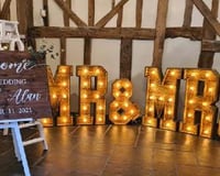 MR&MRS Rustic Light Up Letters