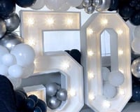 Light Up 50 Numbers with Balloons