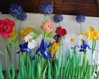 Giant paper flowers