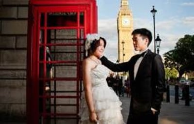 Wedding day shoot in Big Ben, London. Engagement and wedding photography, videography, make up hair service