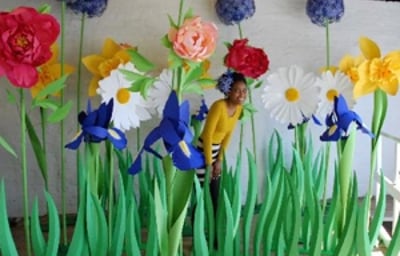 Giant paper flowers